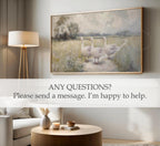 Geese In Meadow Frame TV Art