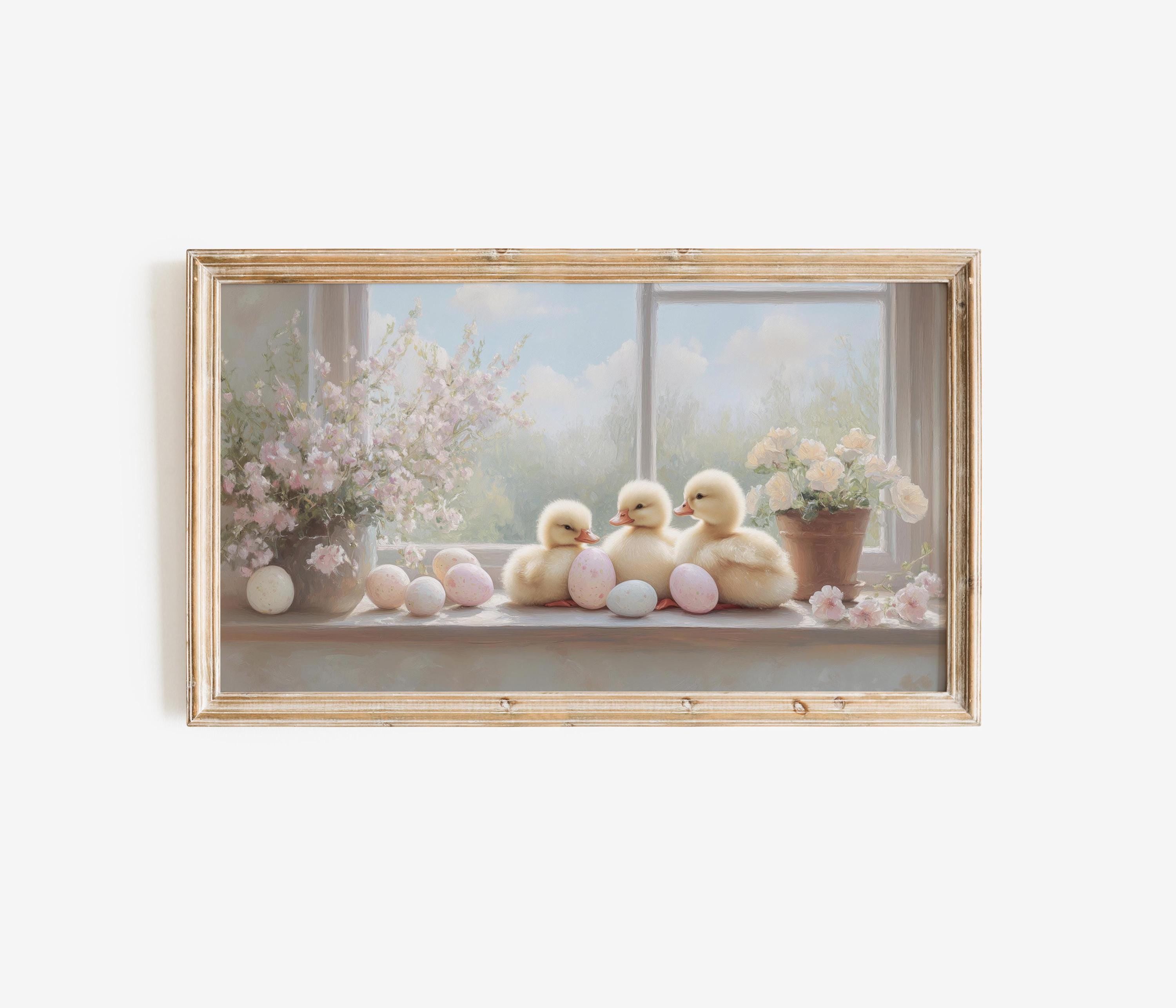 Easter Ducklings Frame TV Art