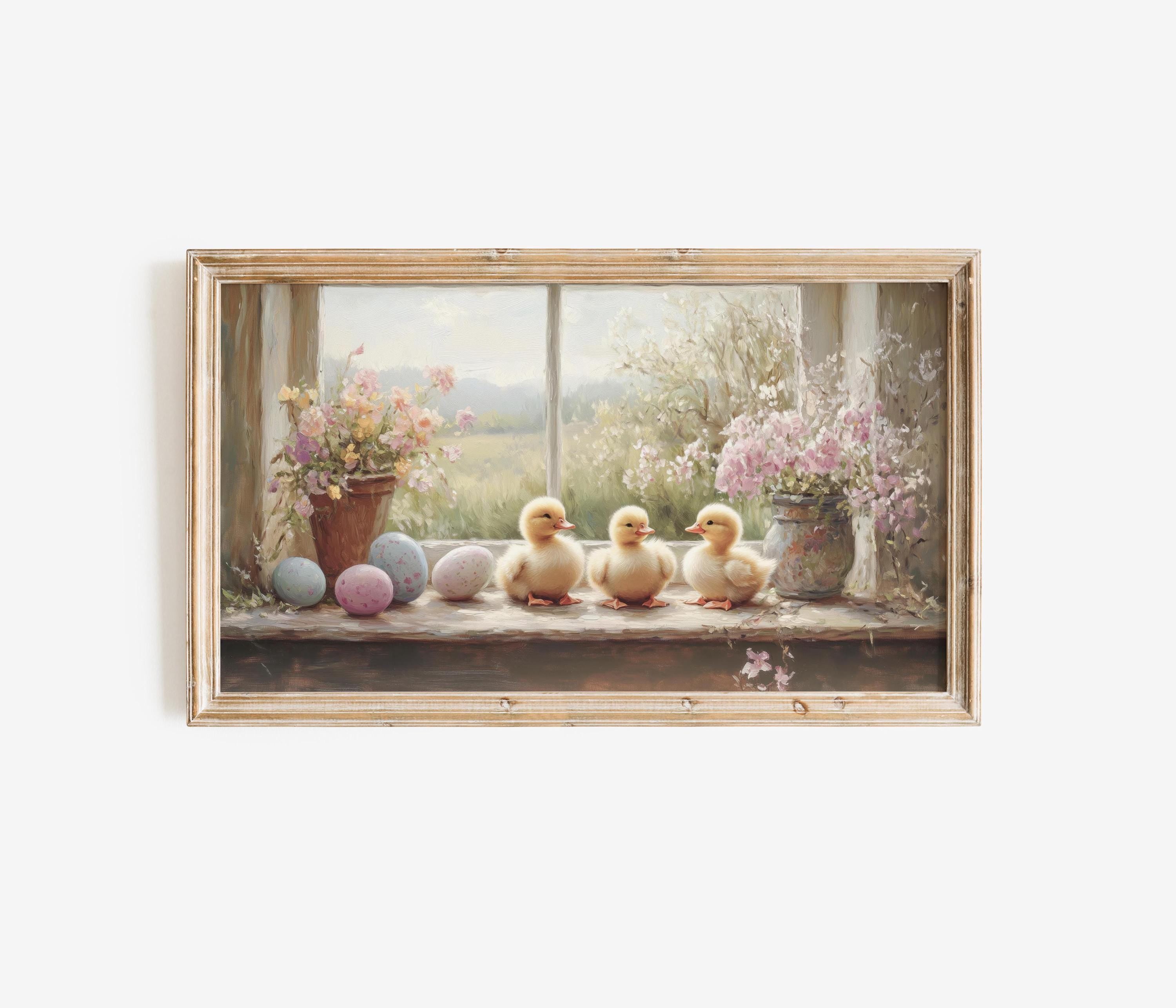 Easter Ducklings Frame TV Art