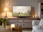 Geese & Easter Egg Basket Frame TV Art