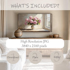 Pink Hydrangea Frame TV Art