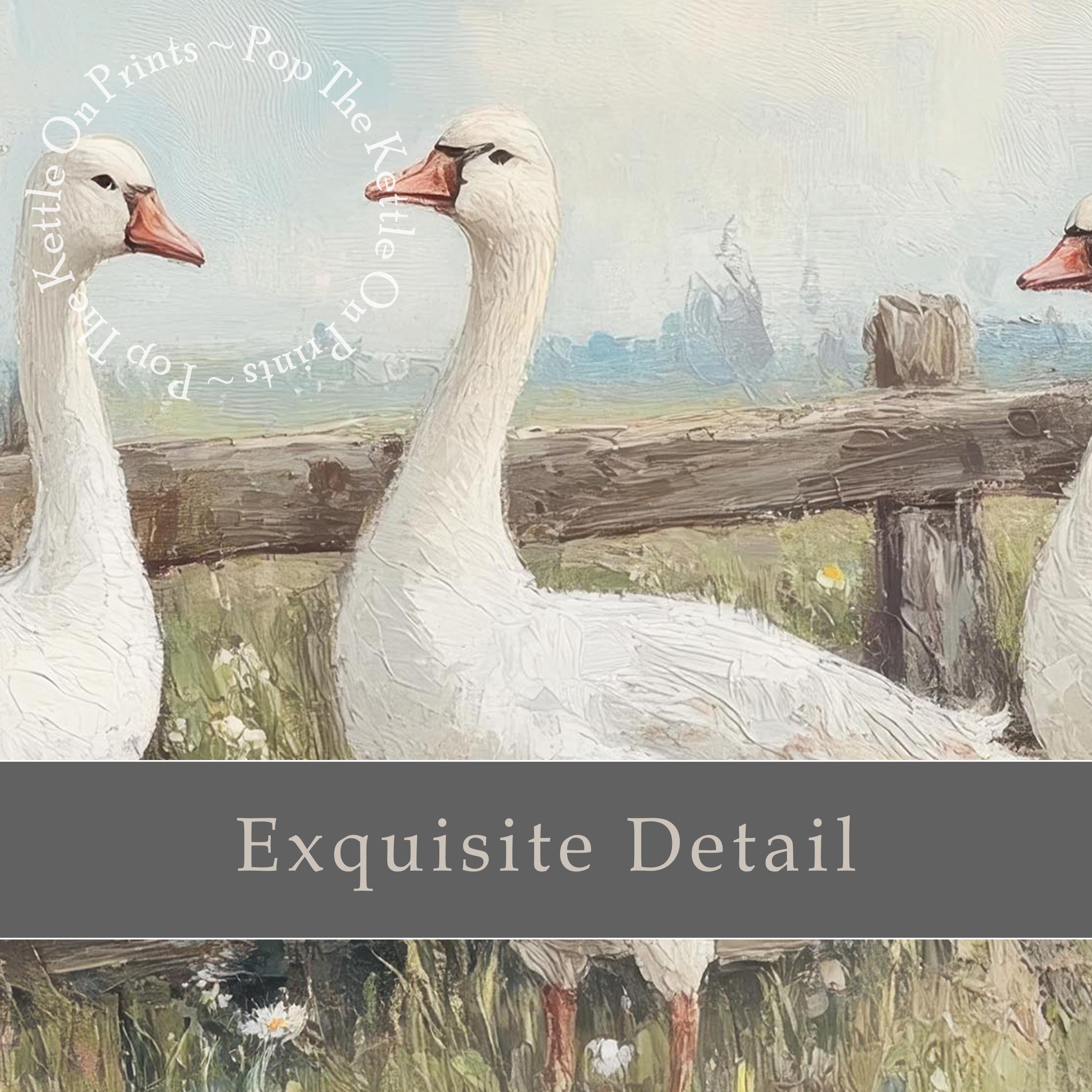 Three Geese Easter Frame TV Art