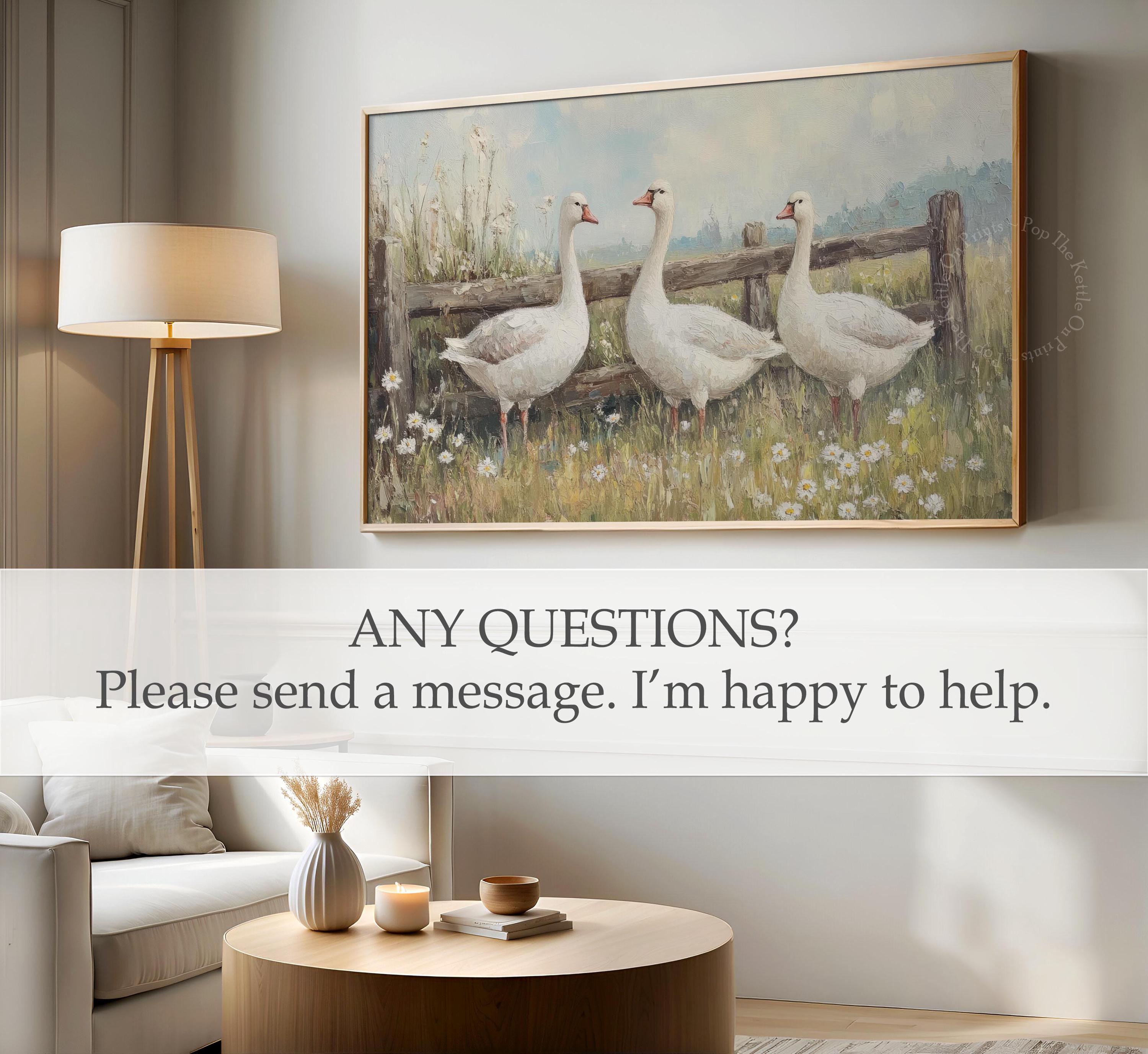 Three Geese Easter Frame TV Art