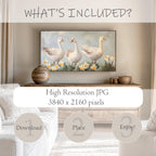 Geese & Daffodils Frame TV Art
