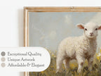 Lamb & Daffodils Frame TV Art