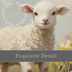 Lamb & Daffodils Frame TV Art
