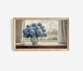 Blue Hydrangeas In Window Frame TV Art