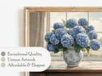 Blue Hydrangeas In Window Frame TV Art
