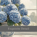Blue Hydrangeas In Window Frame TV Art