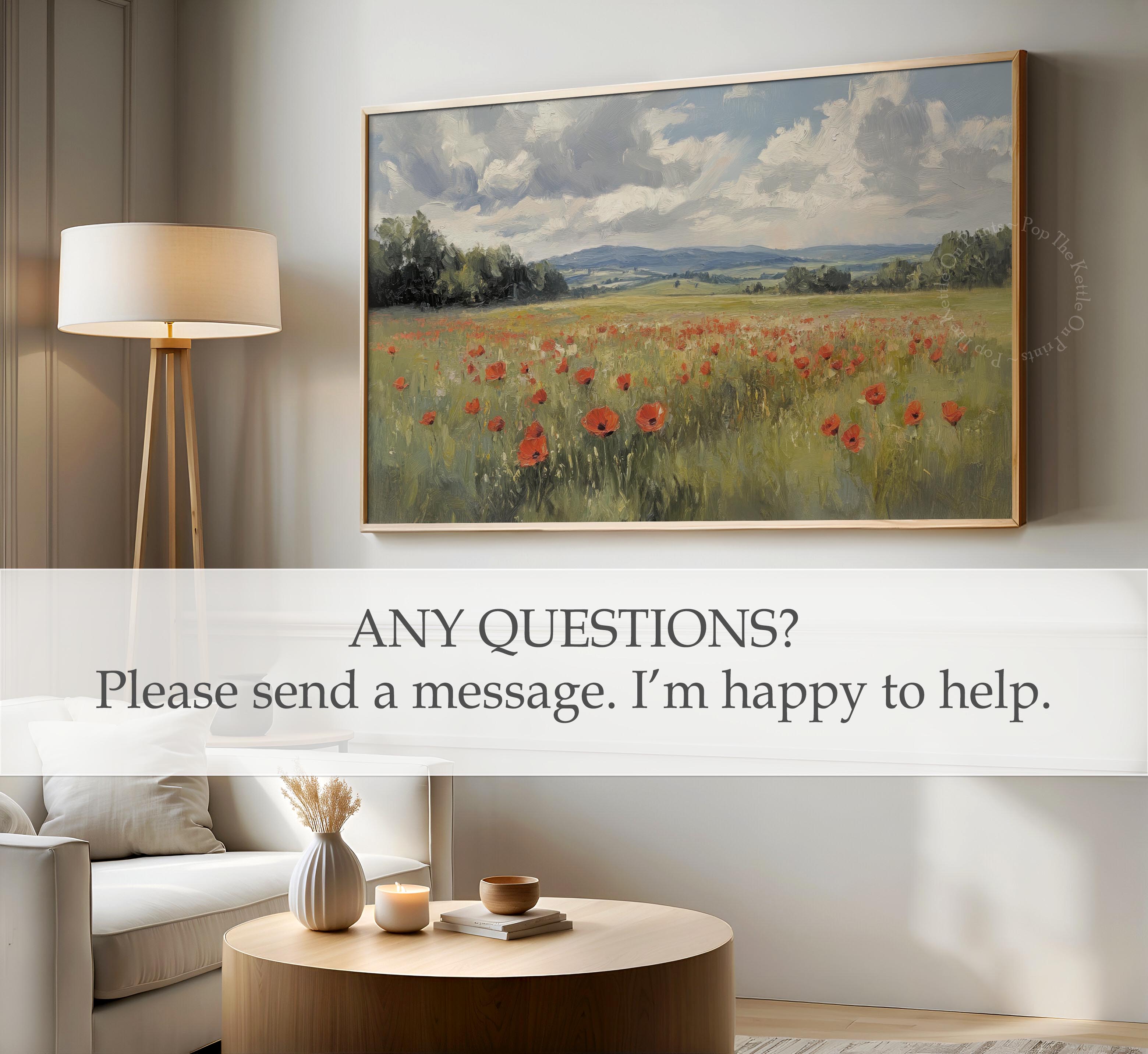 Poppy Field Frame TV Art