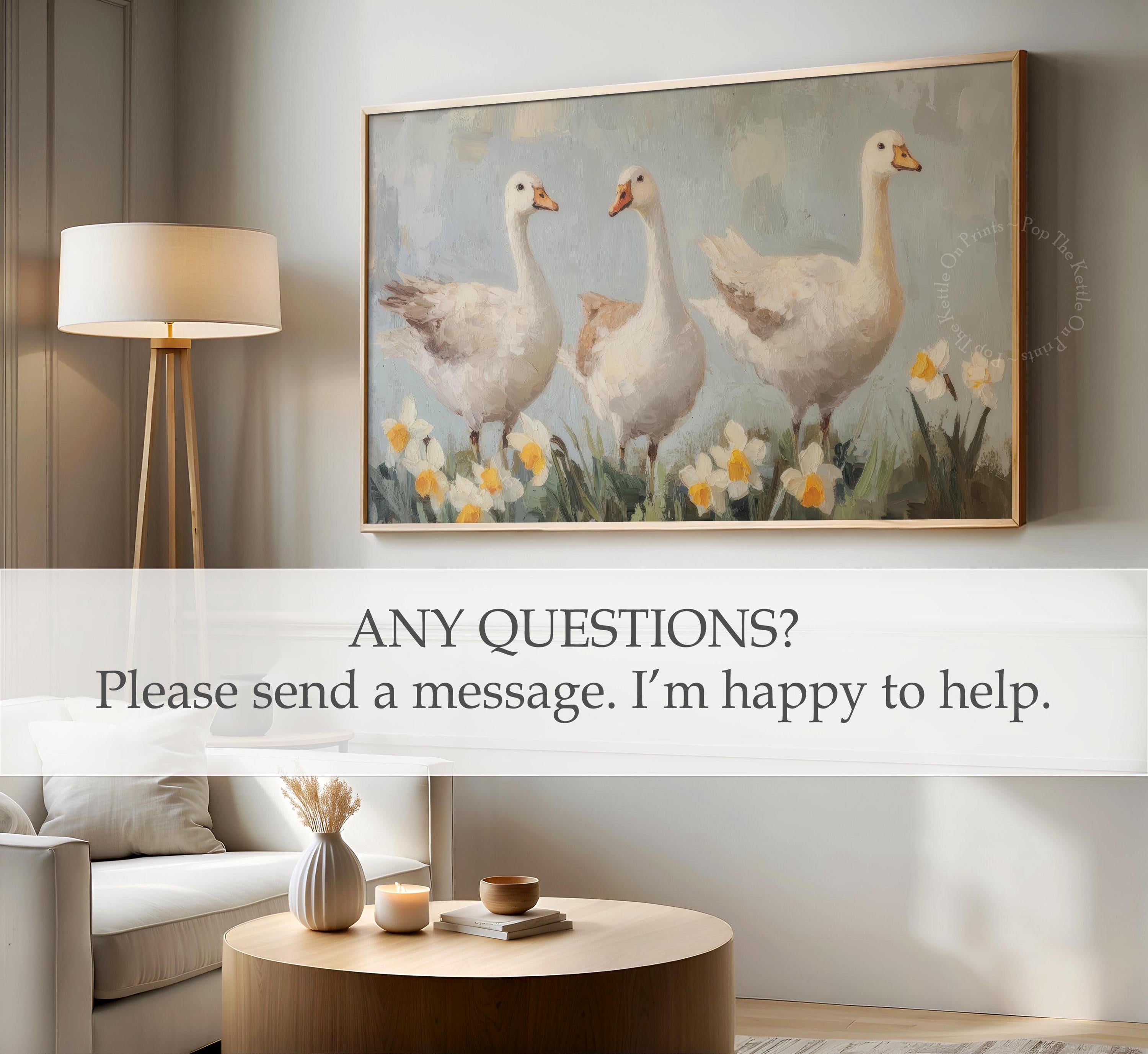 Geese & Daffodils Frame TV Art