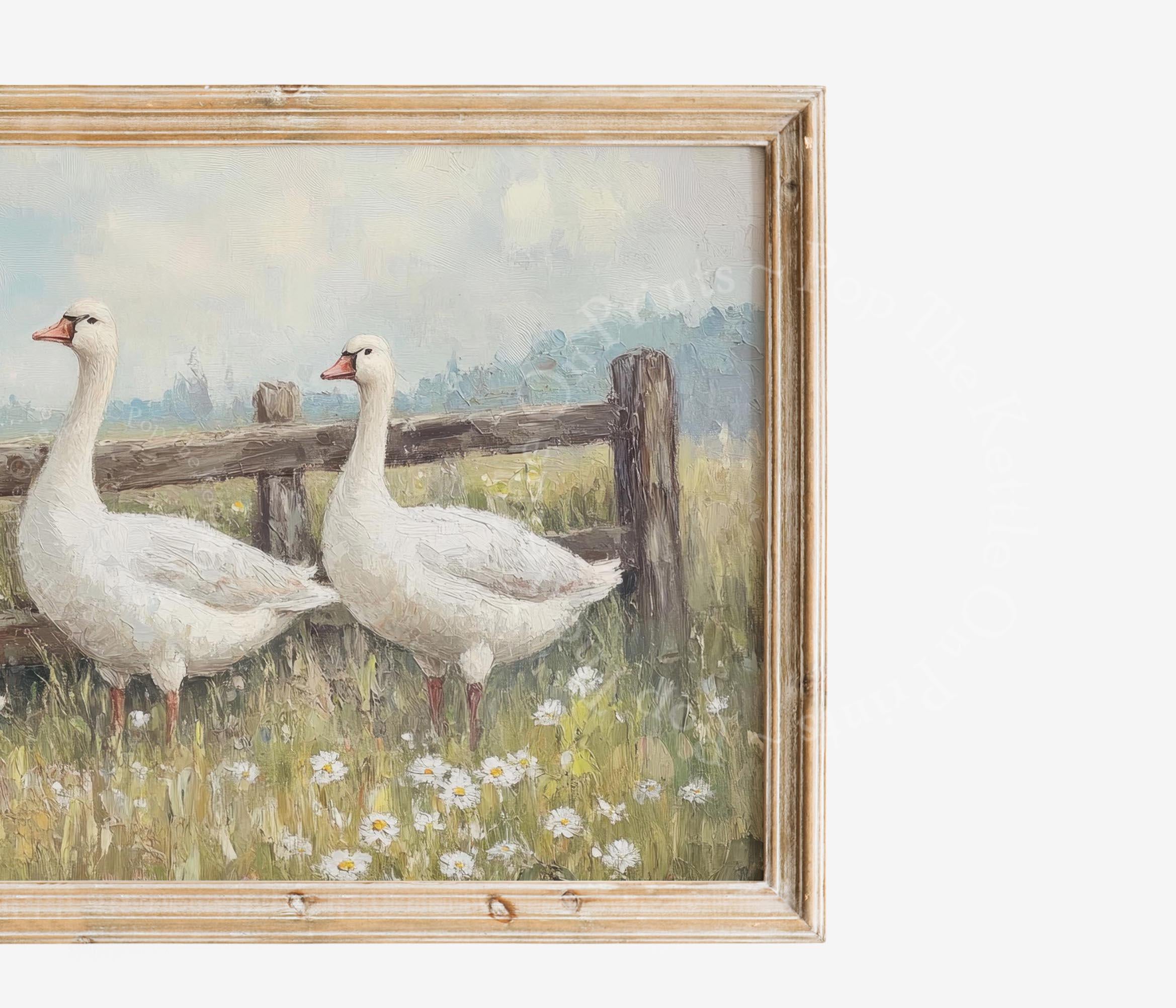Three Geese Easter Frame TV Art
