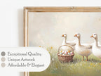 Geese & Easter Egg Basket Frame TV Art