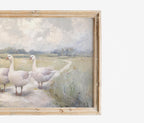 Geese In Meadow Frame TV Art
