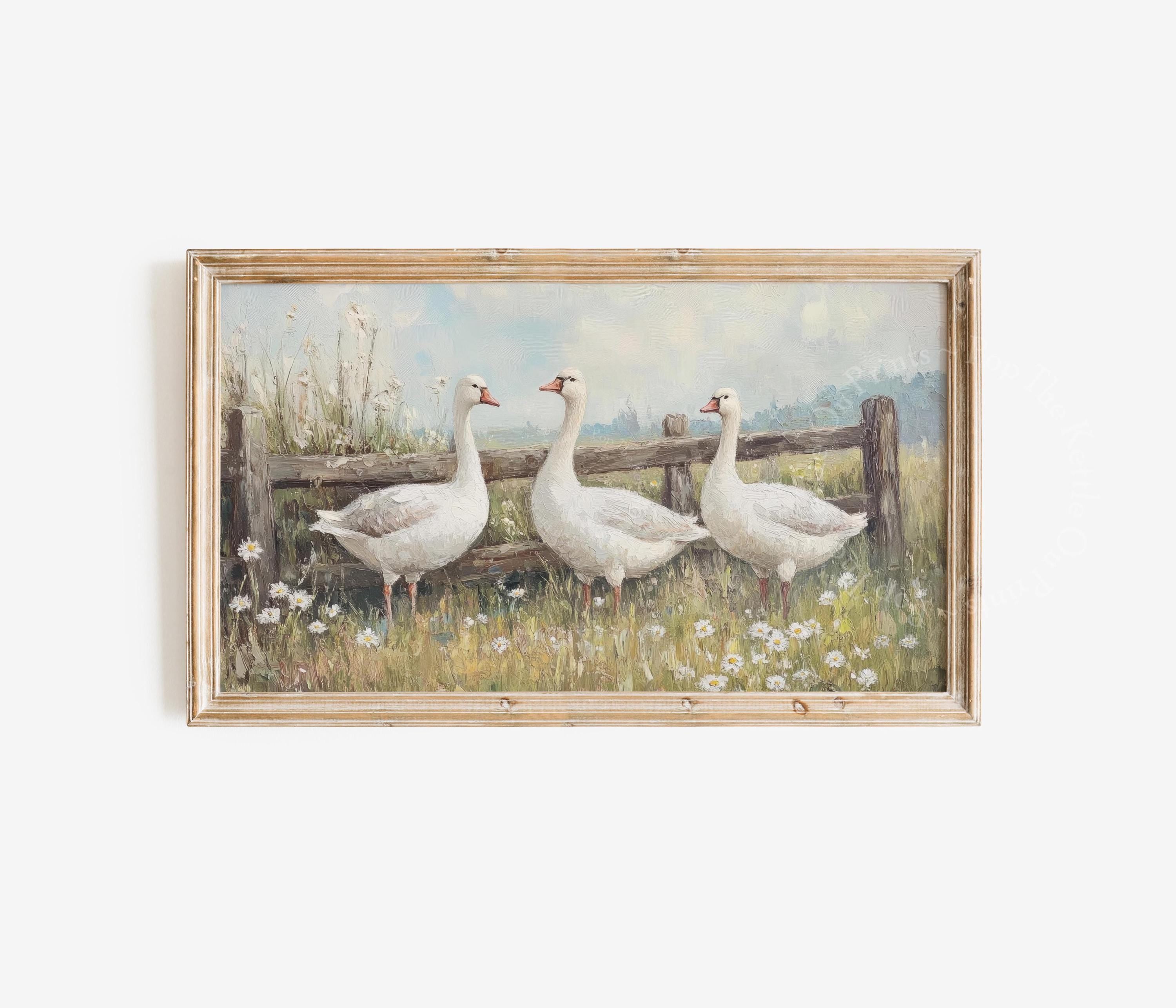 Three Geese Easter Frame TV Art