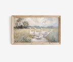 Geese In Meadow Frame TV Art
